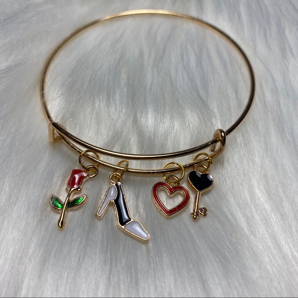 Gold Charm Bangles